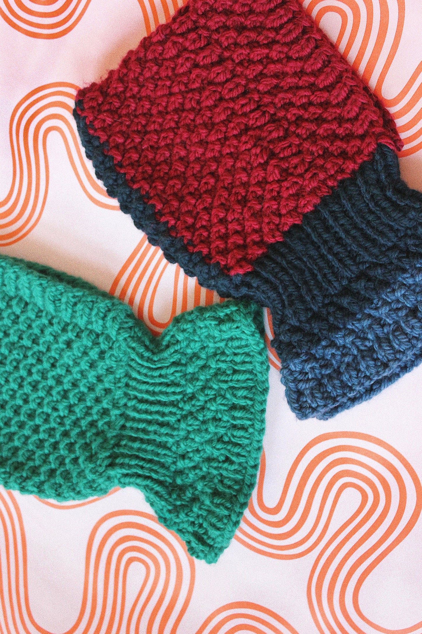 Multicolored Woolen Chunky balaclava hat