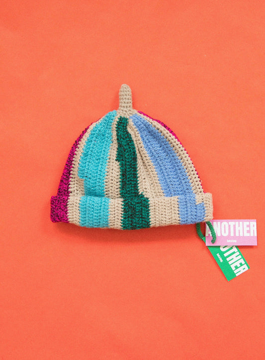 Multicolored Teletubby Striped Crochet hat