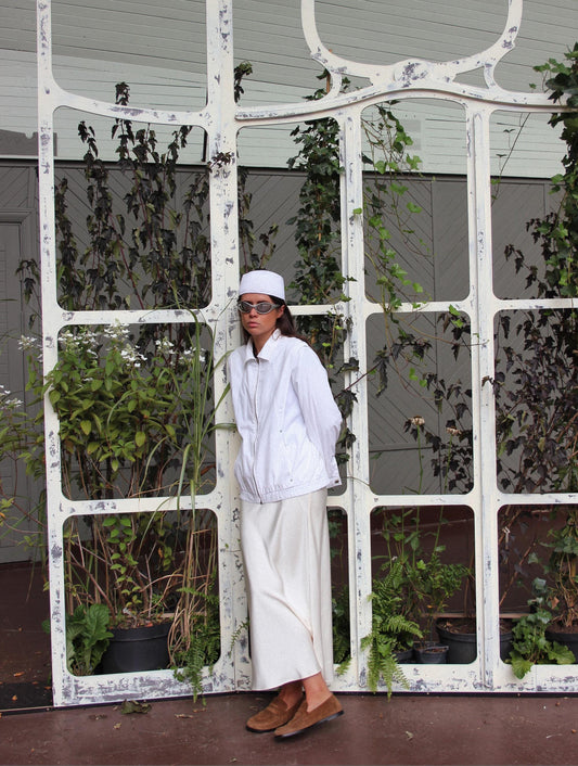 Crochet Cotton Pillbox in White