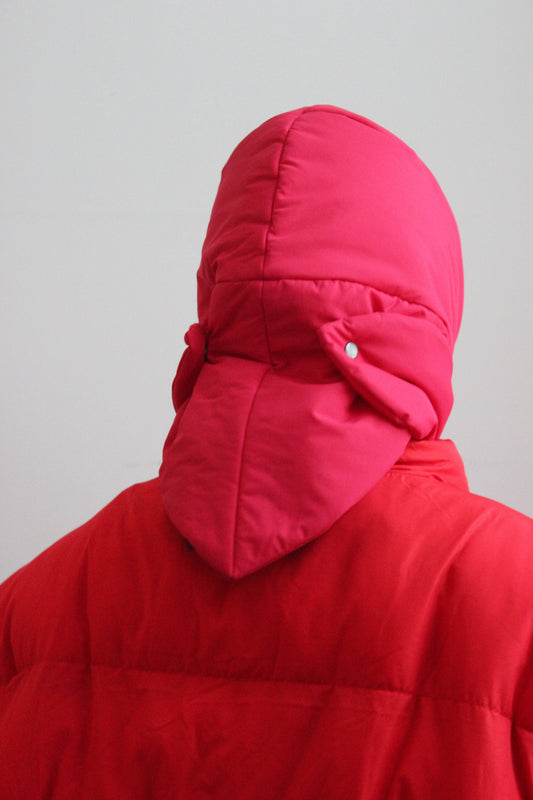Pillow Puffer Headscarf - Balaclava in Red
