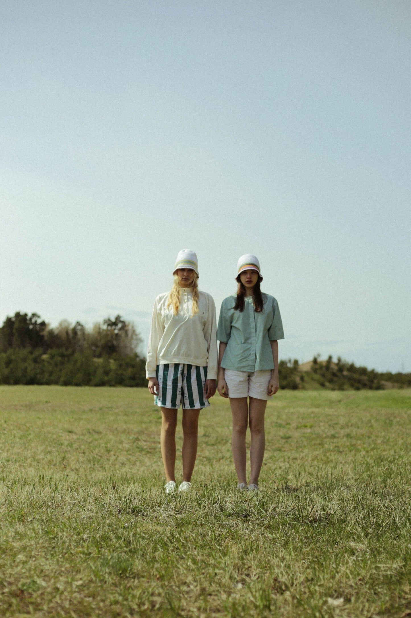 Hand-knitted crochet multi colored bucket hat