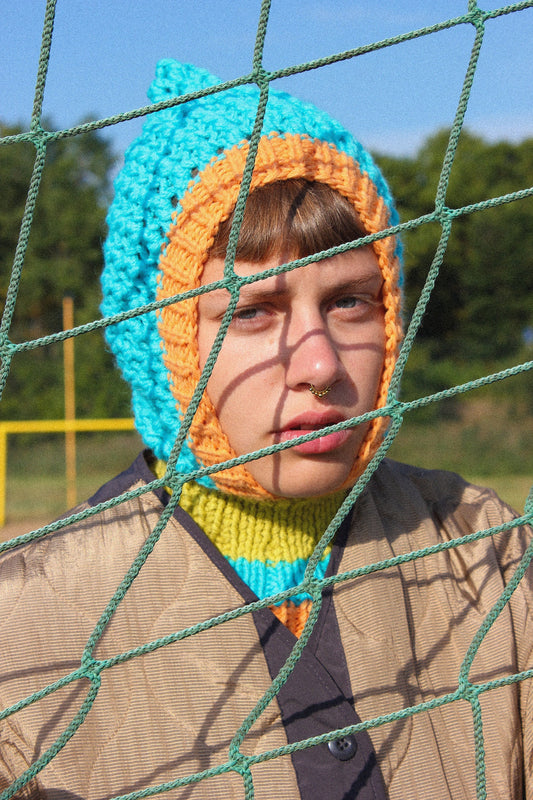Multicolored Demi - season balaclava hat,mango socky balaclava knit beanie,knit helmet,knit hat,crochet balaclava