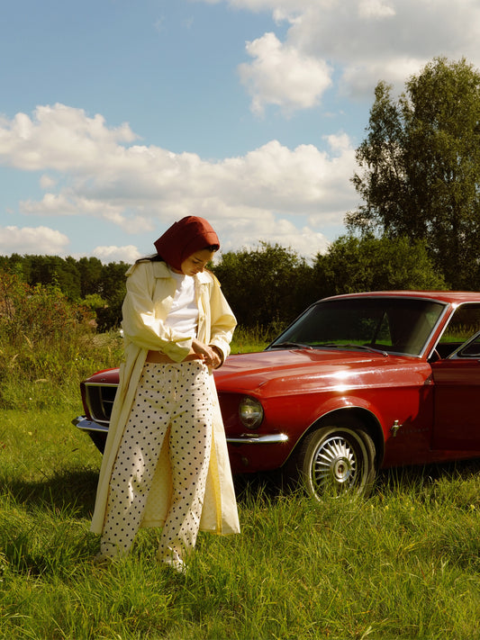 Rain Headscarf in Burgundy