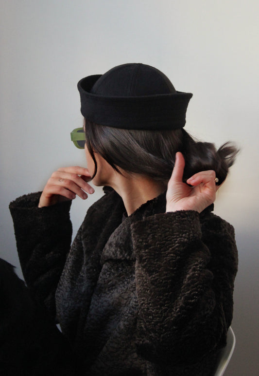 Drape Marine Pillbox in Black