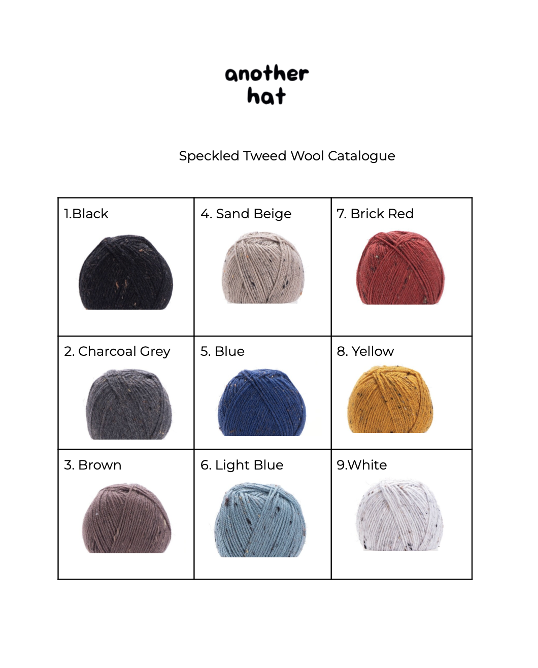 Speckled Tweed Teletubby Hat in Black