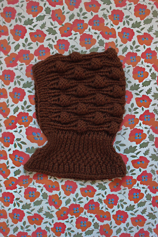 Balaclava Teddy Brains with dimensional tuck knitting technique