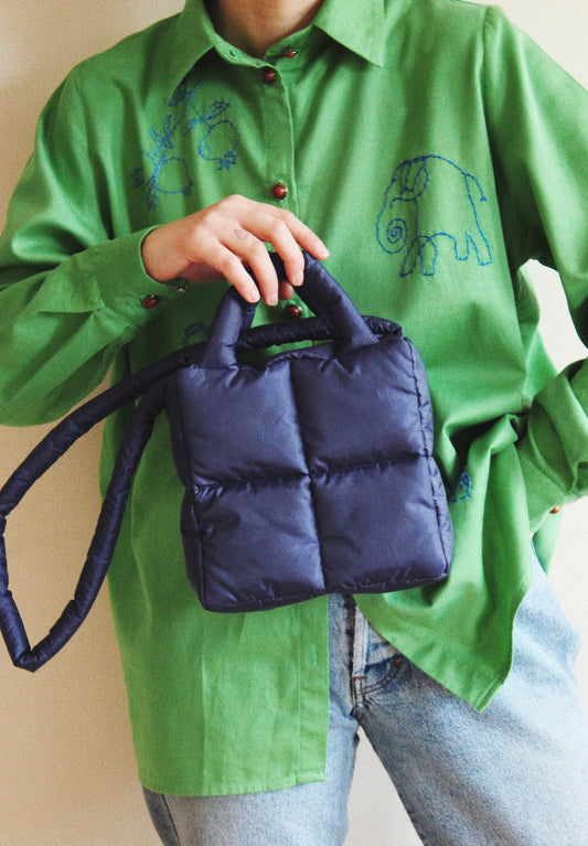 Mini Pillow Puffer Essential bag in Navy