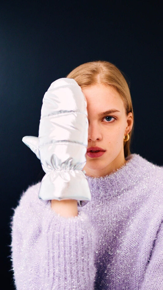 Disco Pillow Puffer Mittens on Strings