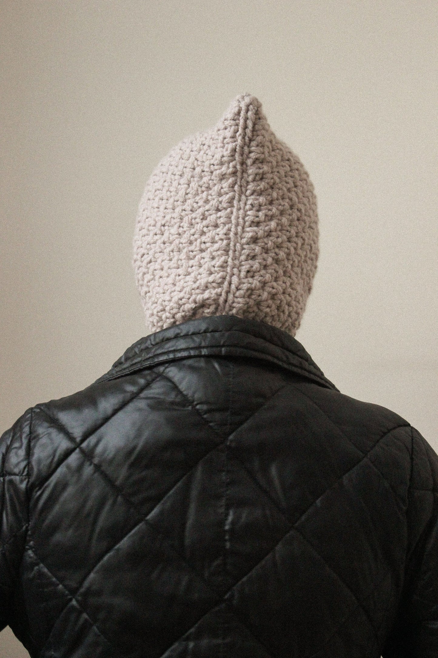 Balaclava Woolen Chunky hat in beige and maroon red; mango socky balaclava knit beanie,knit helmet,knit hat,crochet balaclava, knitted hood