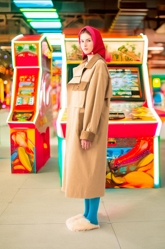 Rain Headscarf in Red & Hot Pink