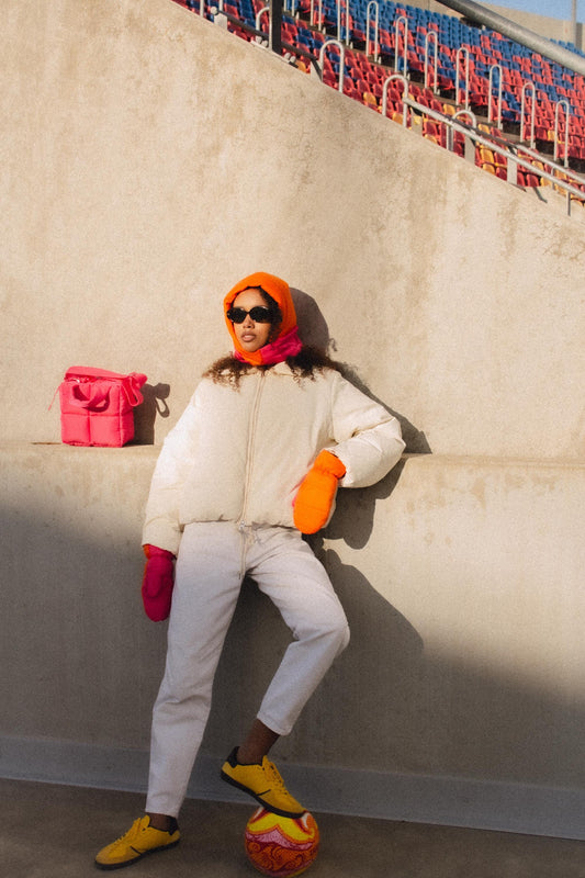 Mini Pillow Puffer Essential bag in Hot Pink