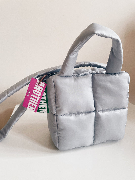 Mini Pillow Puffer Essential bag in Light Gray