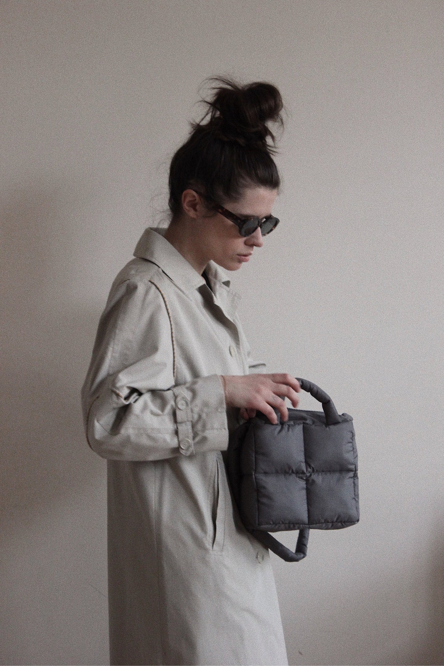 Mini Pillow Puffer Essential bag in Grey