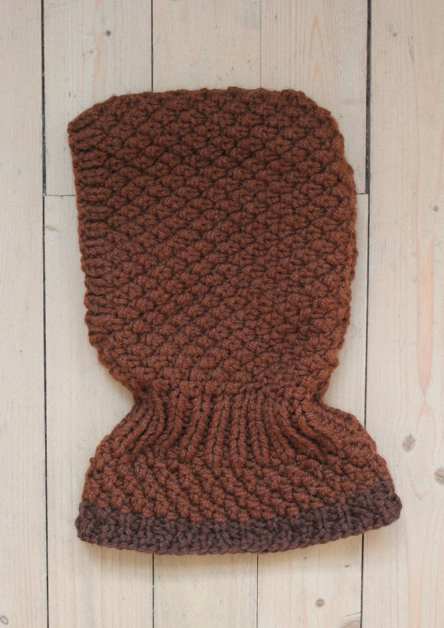 Balaclava Woolen hat in teddy brown ,mango socky balaclava knit beanie,knit helmet,knit hat,crochet balaclava, knitted hood
