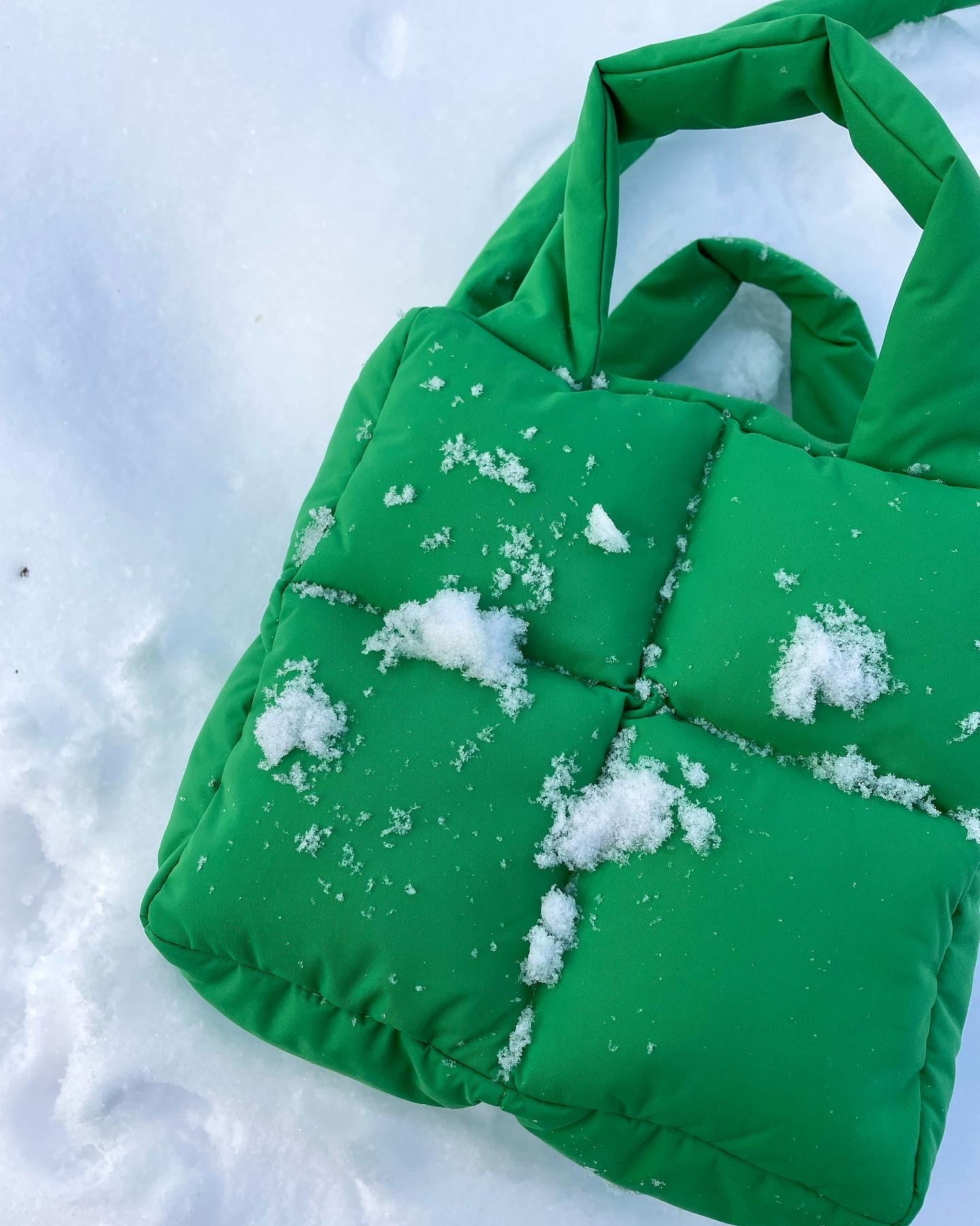 Pillow Puffer Bag in Green
