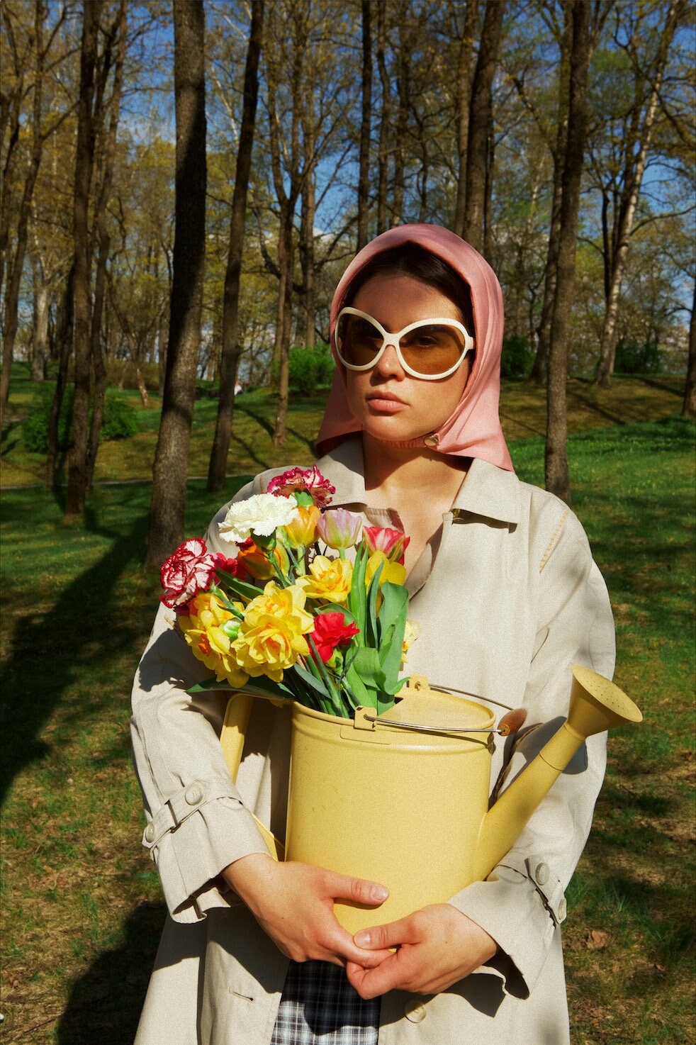 Rain Headscarf in Peach Fuzz
