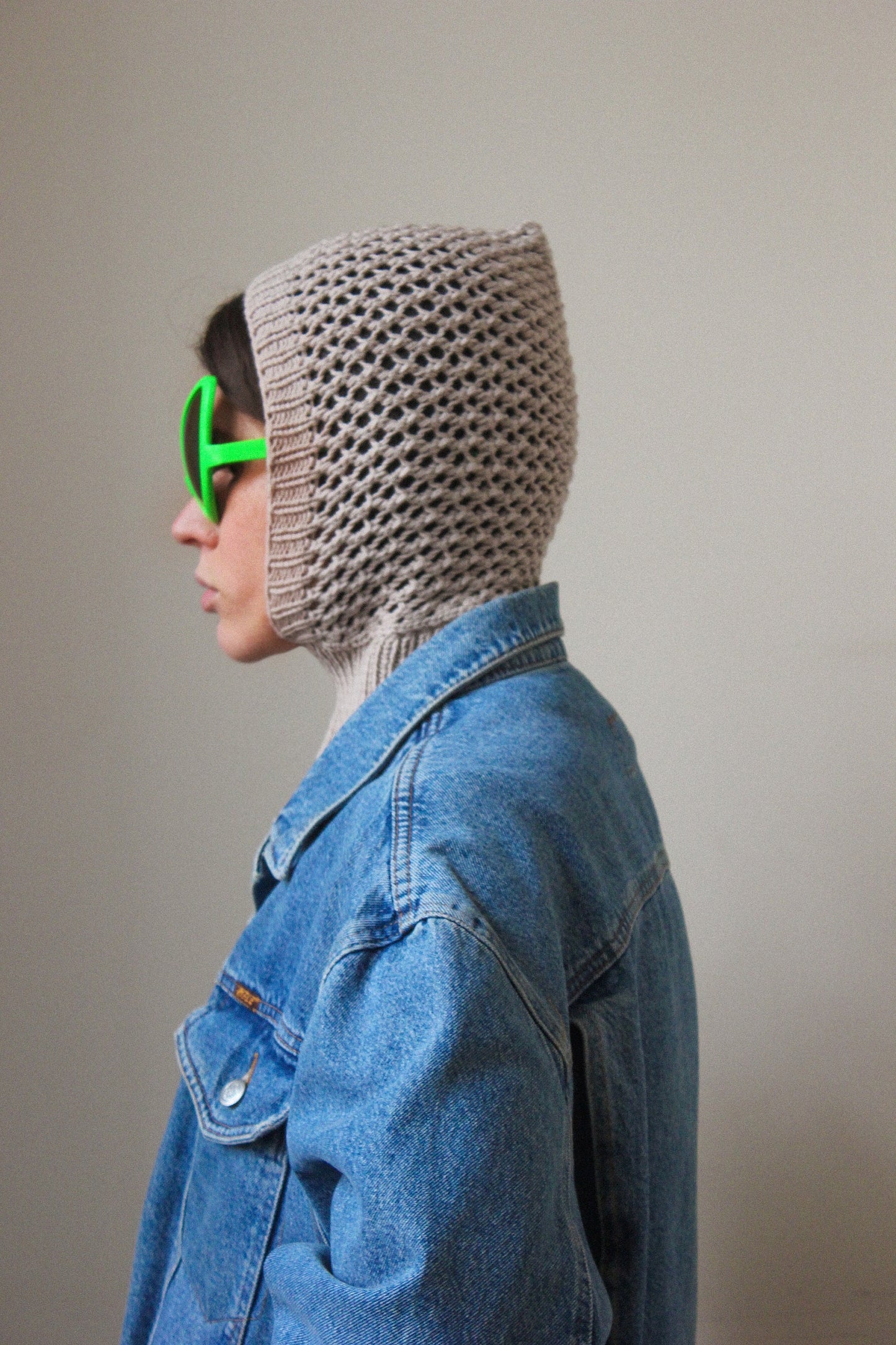 Demi - season balaclava hat in camel beige; sand beige, mango socky balaclava knit beanie,knit helmet,knit hat,crochet balaclava