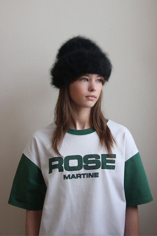 Premium Mohair Beanie Hat in Black