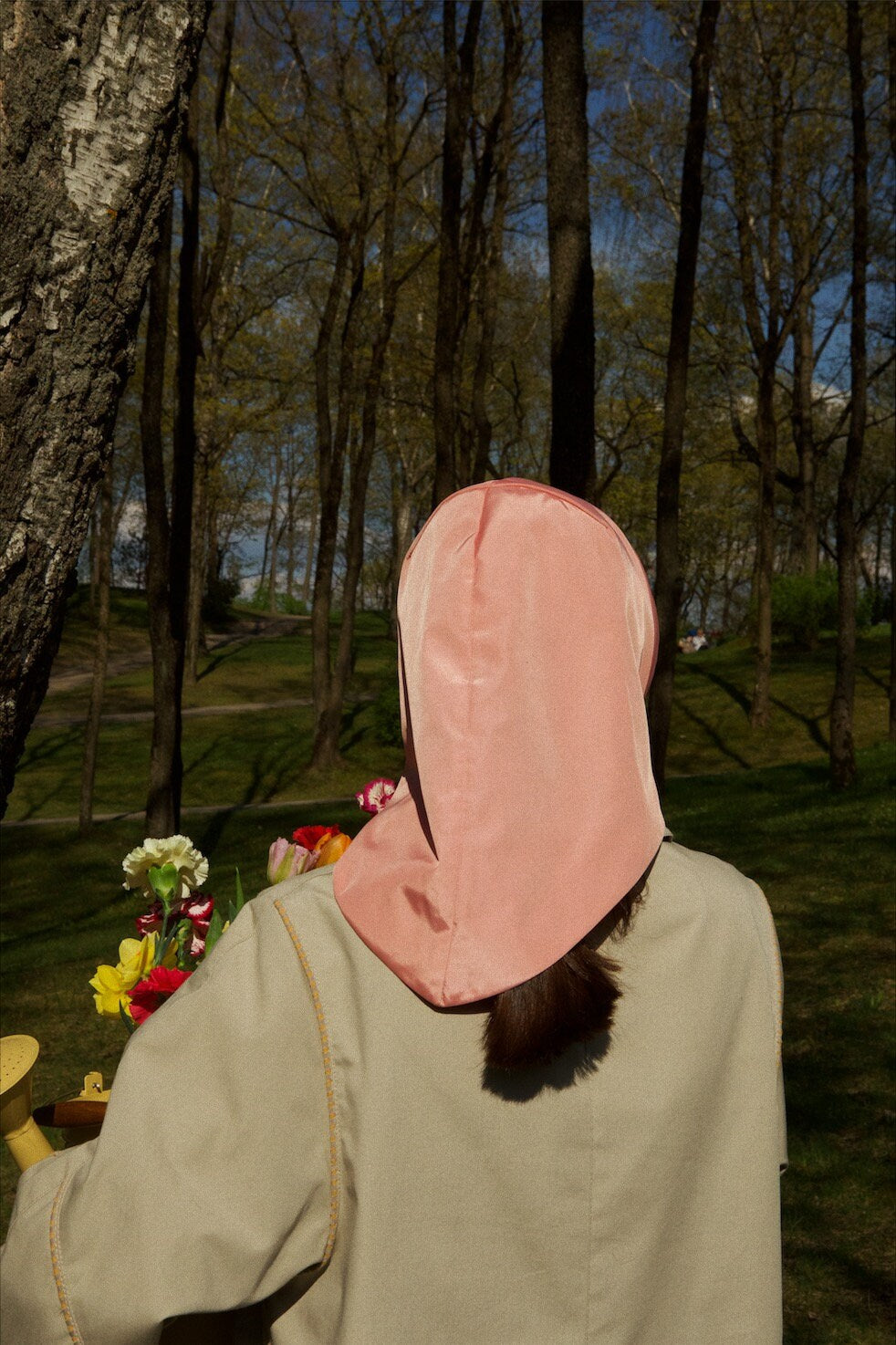 Rain Headscarf in Peach Fuzz