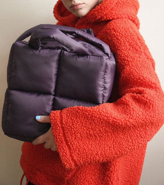 Pillow Puffer Bag in Purple