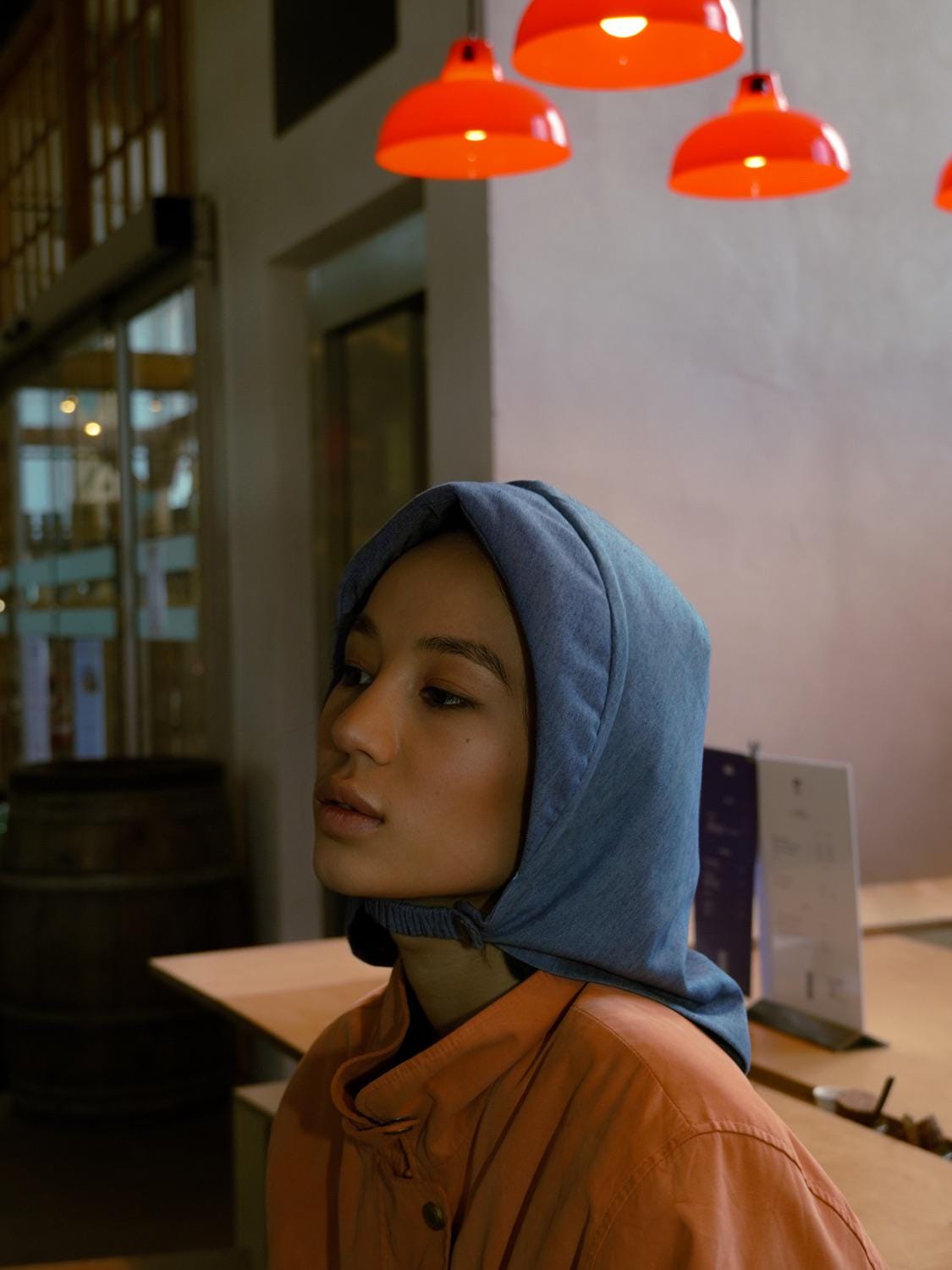 Rain Denim Headscarf