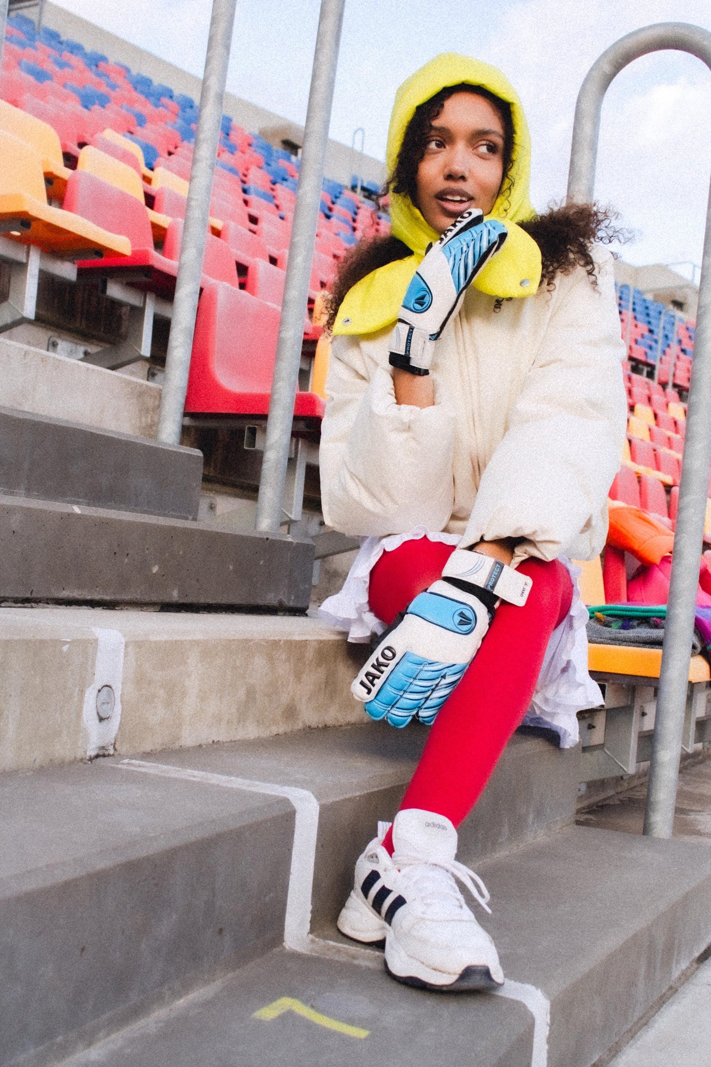 Pillow Headscarf - Balaclava in Neon Yellow