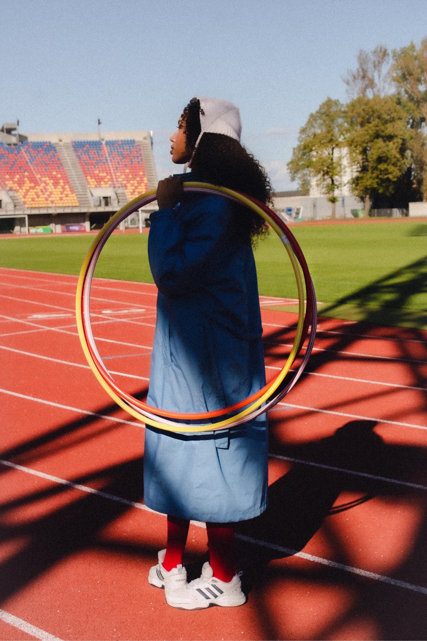 Hand - knitted Adult Bow Tie Bonnet in White