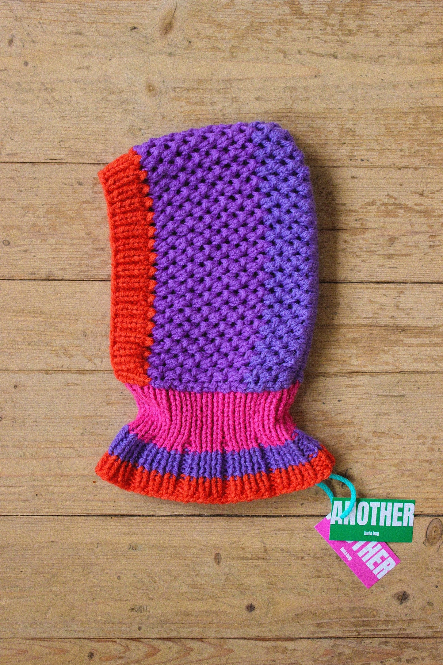 Multicolored Demi - season balaclava hat,mango socky balaclava knit beanie,knit helmet,knit hat,crochet balaclava