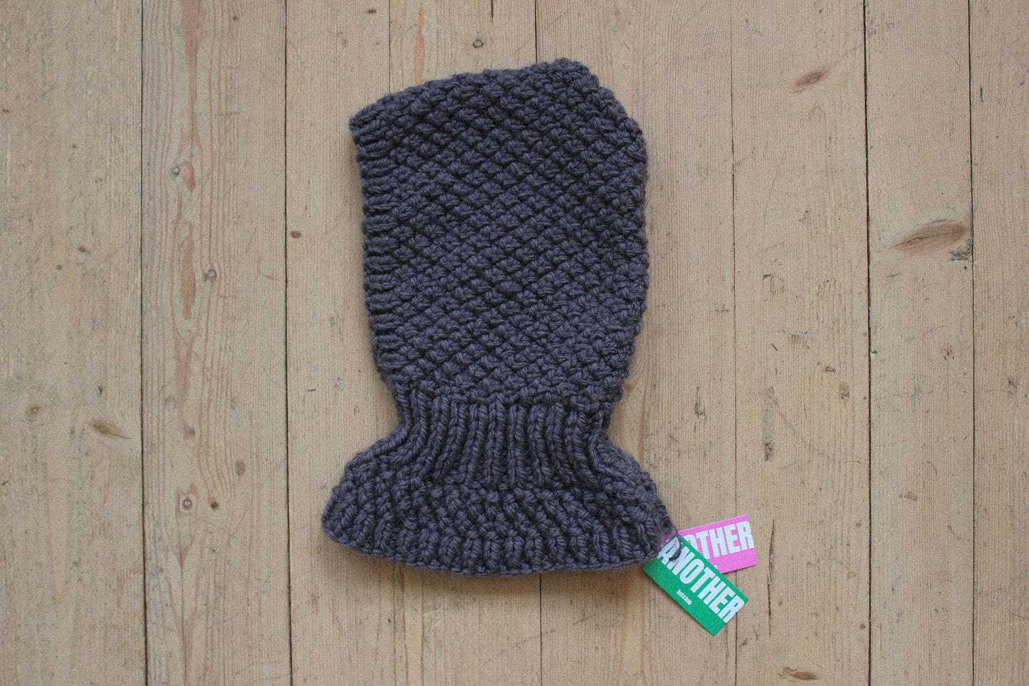 Balaclava Woolen Chunky hat in graphite gray ,mango socky balaclava knit beanie,knit helmet,knit hat,crochet balaclava, knitted hood