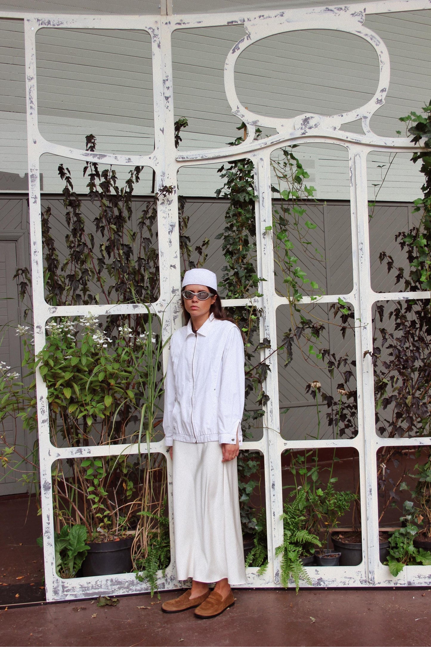 Crochet Cotton Pillbox in White