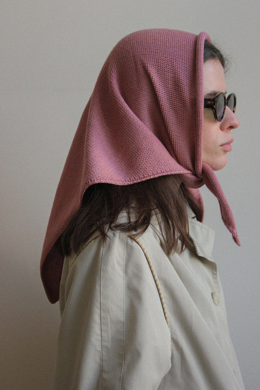 Handcrafted headscarf in Powder Pink