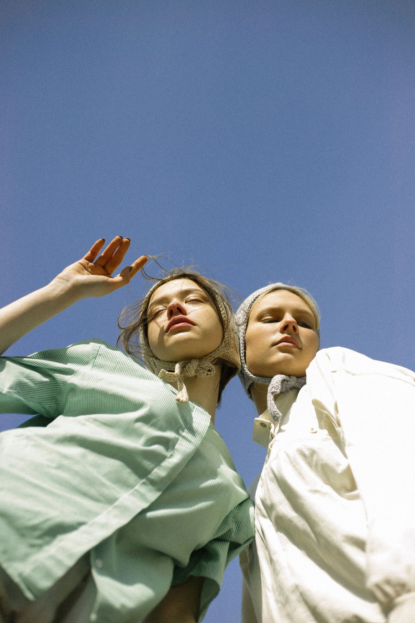 Patchwork Granny Square Adult Crochet Bow Tie Bonnet in Beige
