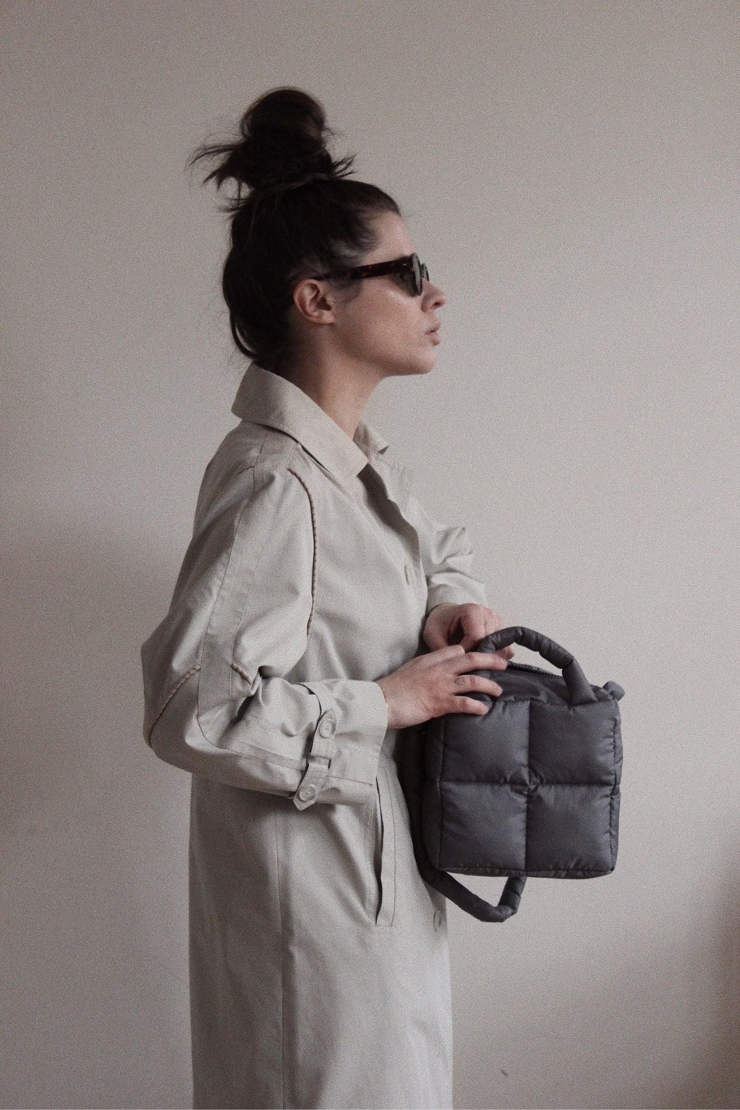 Mini Pillow Puffer Essential bag in Grey