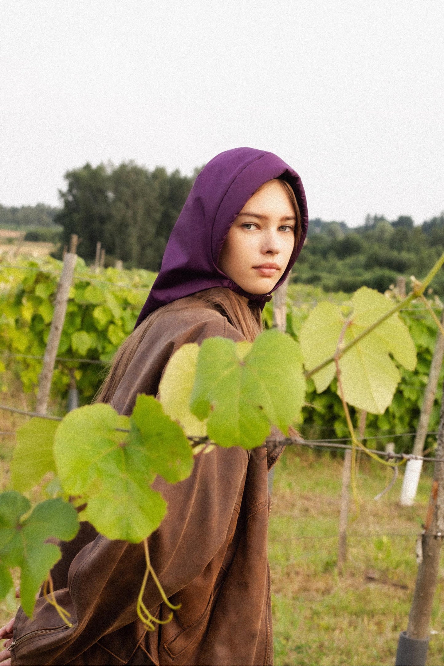 Rain Headscarf  in Purple