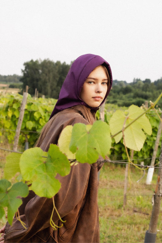 Rain Headscarf  in Purple