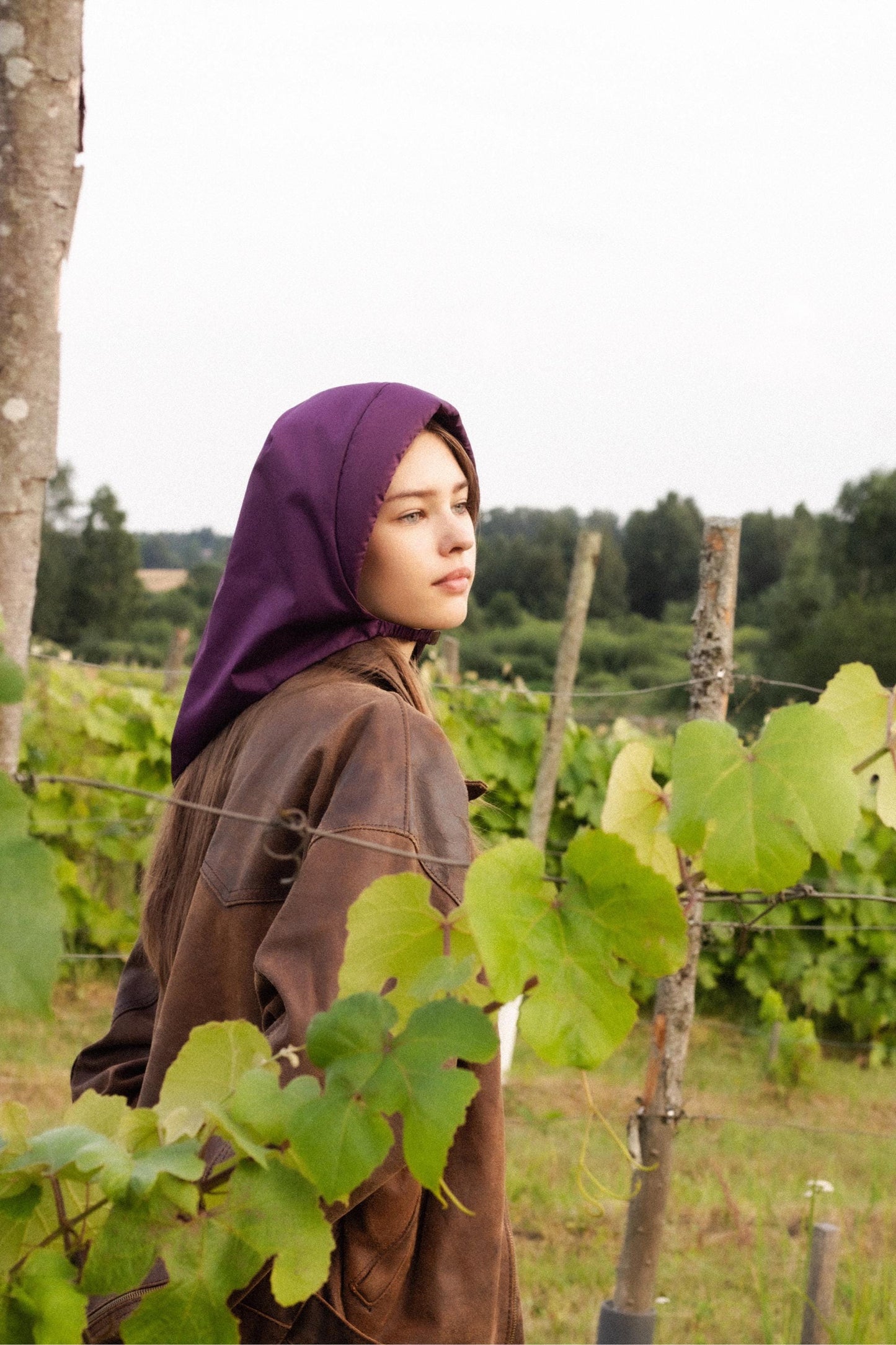 Rain Headscarf  in Purple