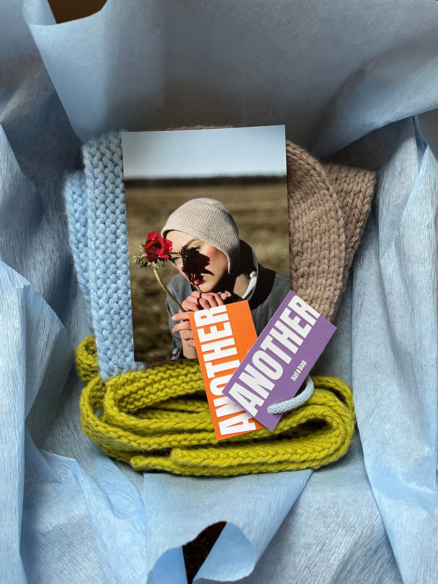 Mom + Baby Hand - Knitted Chunky Bonnet Combo Matching Set