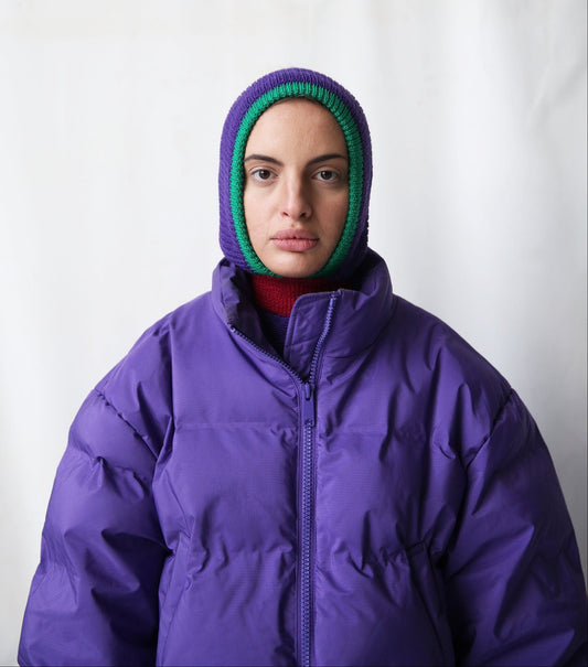 Merino Wool Balaclava in Multi Purple