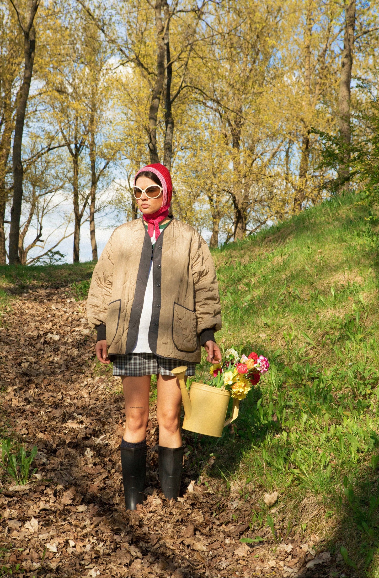 Hand - Knitted Woolen Multi Pink & Red Bow Tie Bonnet Hat