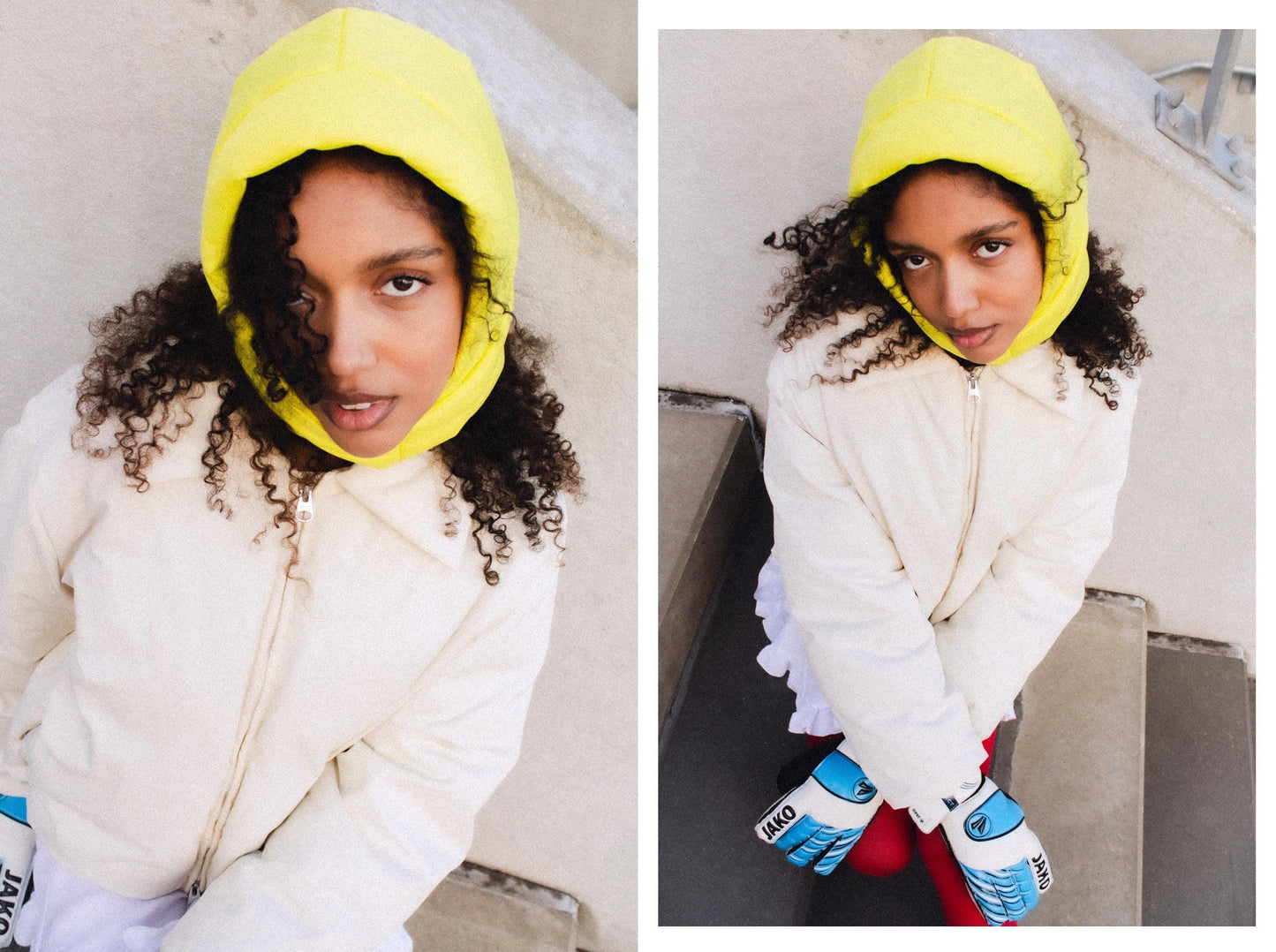 Pillow Headscarf - Balaclava in Neon Yellow