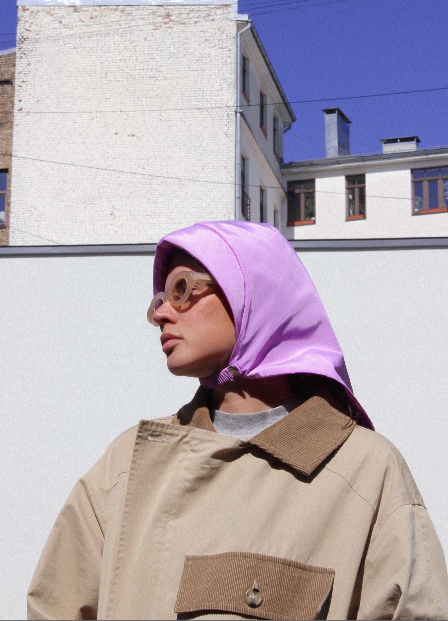 Rain Headscarf in Lilac
