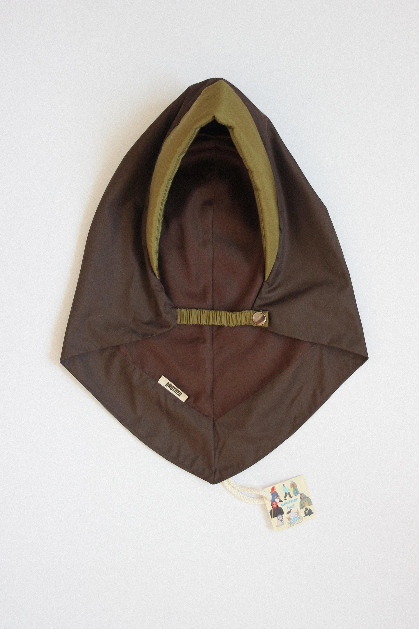 Rain Headscarf in Khaki & Brown