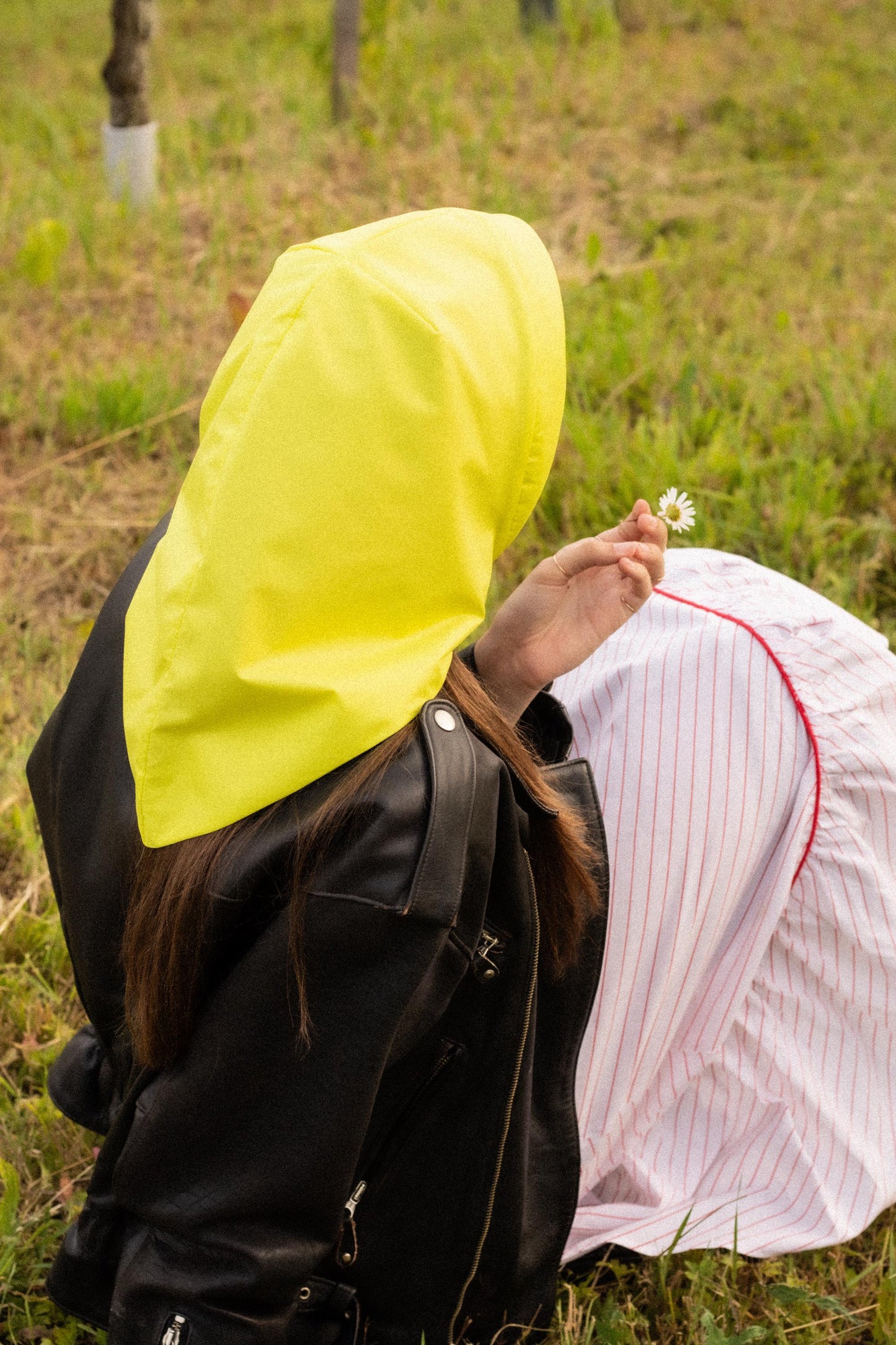 Rain Headscarf  in Neon Yellow