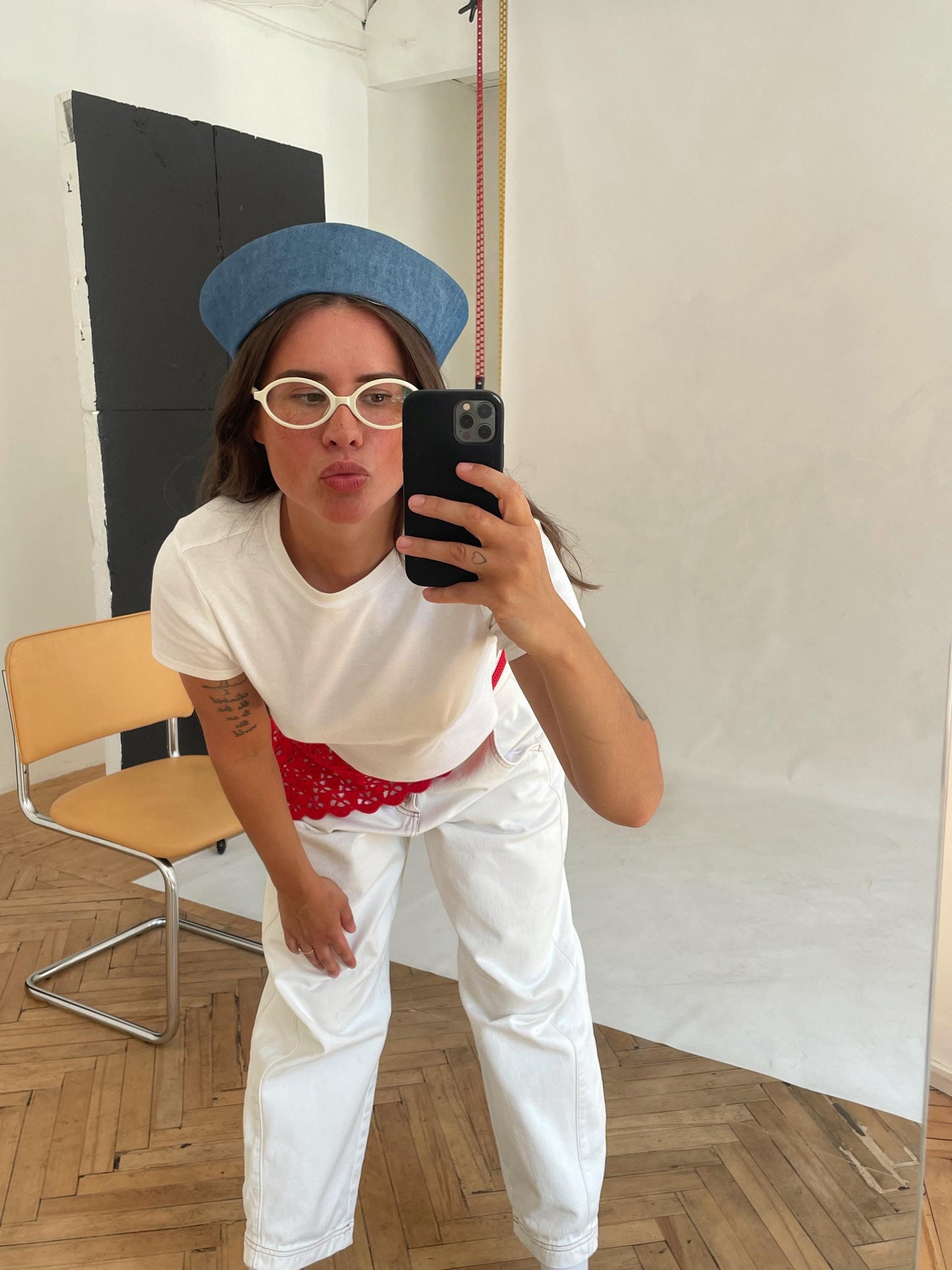 Raw Denim Marin Pillbox