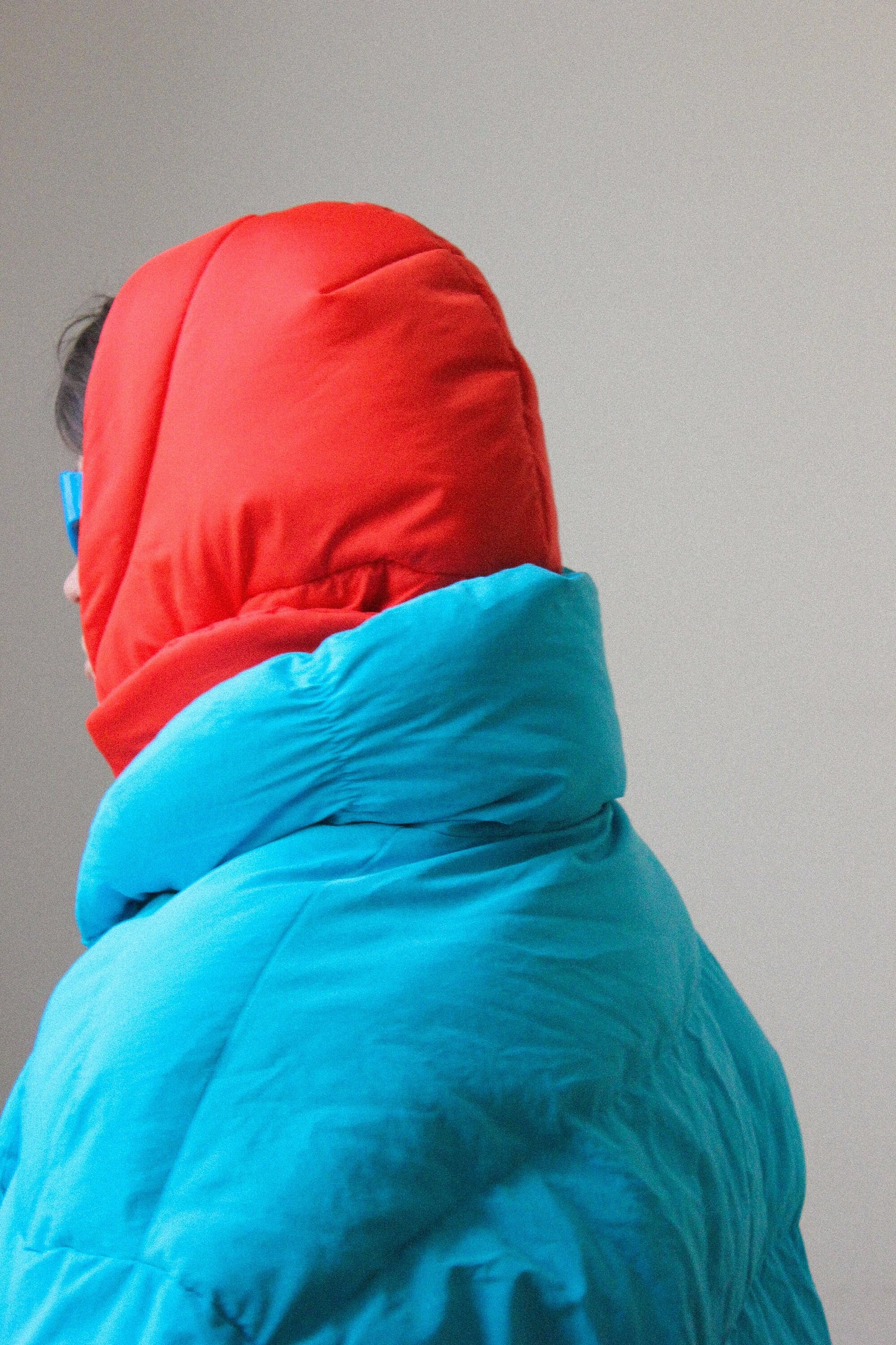 Pillow Puffer Headscarf - Balaclava in Orange