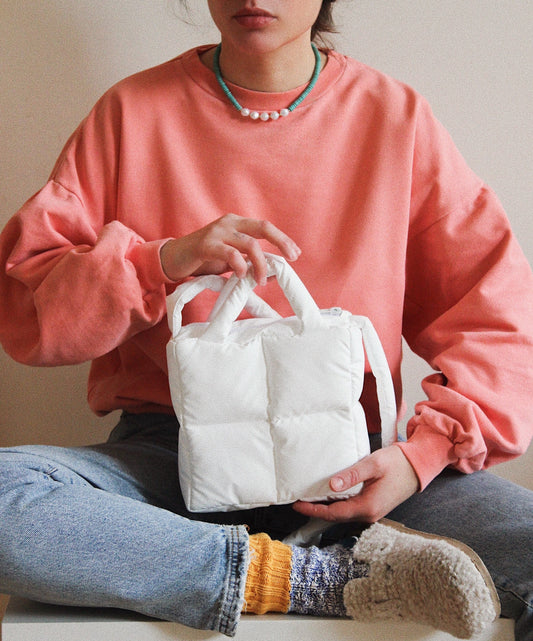 Mini Pillow Puffer Essential bag in White