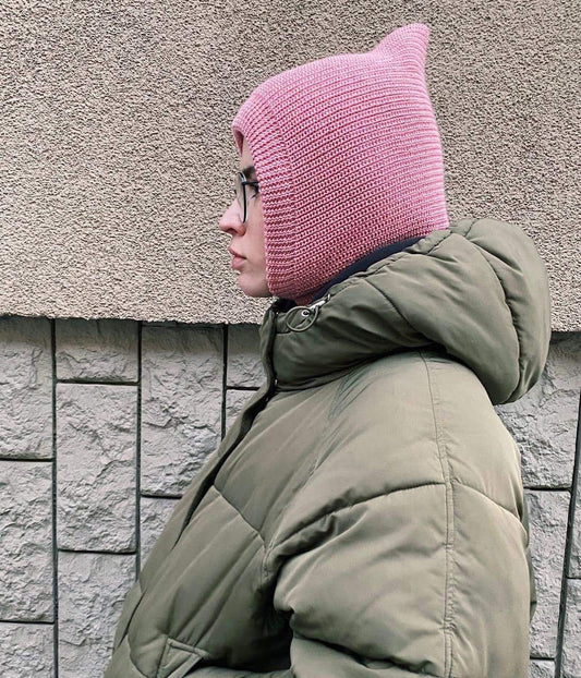 Woolen merino wool balaclava hat.Double layer balaclava hat with merino wool lining,knit beanie,knit balaclava,knit hat,balaclava croche