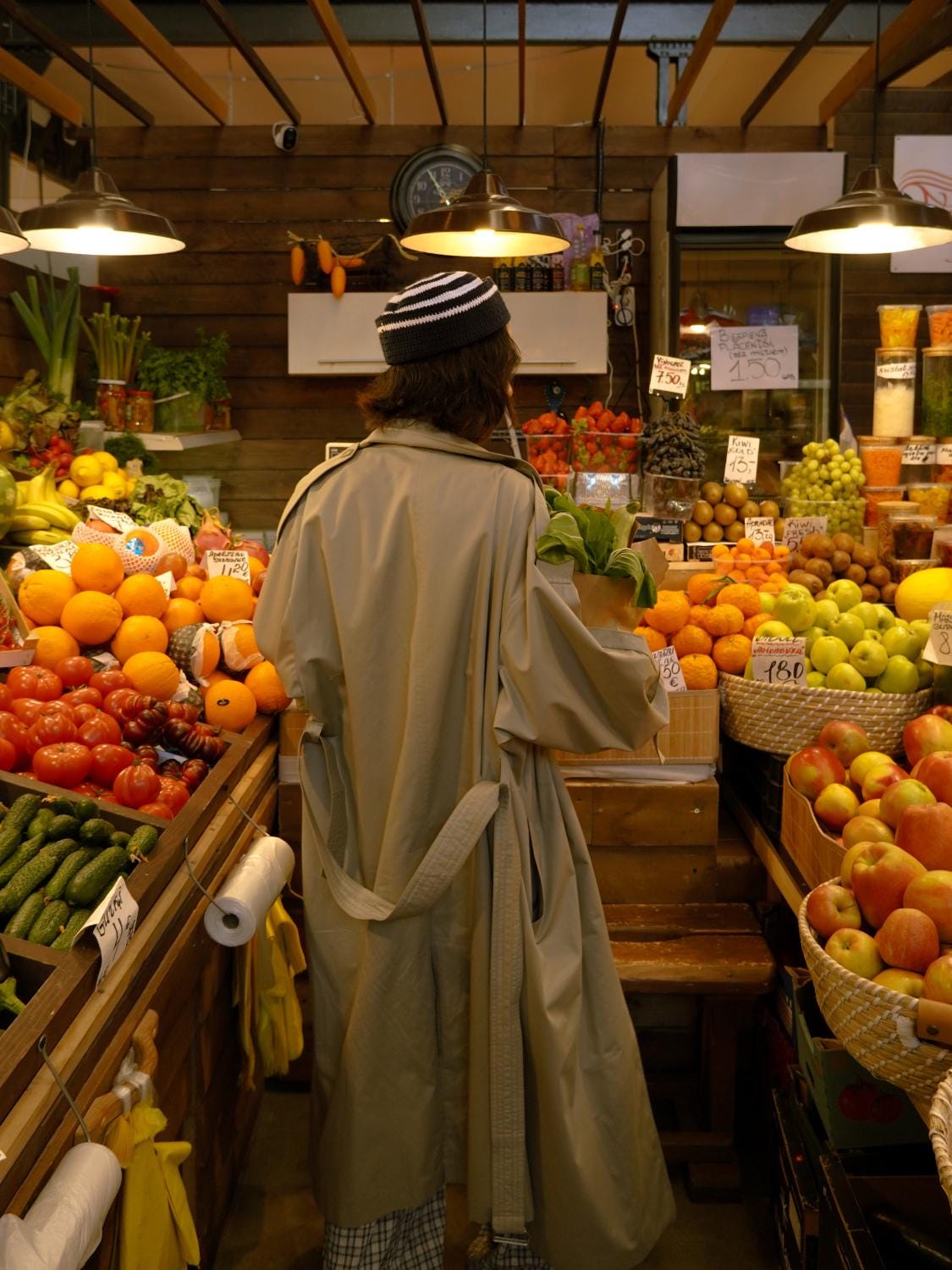 Crochet Premium Cotton Striped Marin Hat in Navy & White