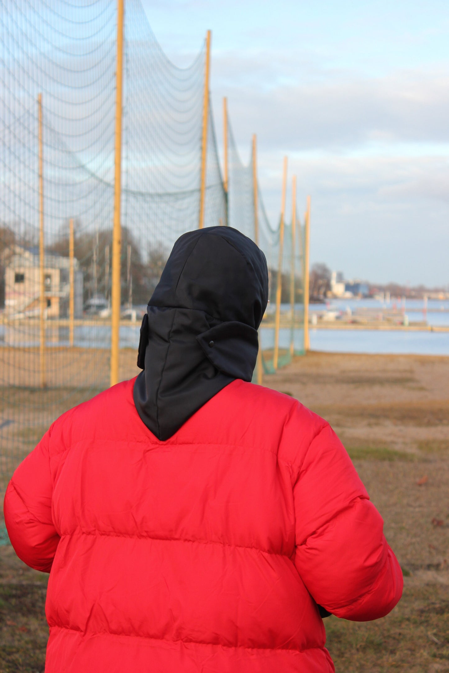 Pillow Puffer Headscarf - Balaclava in Black