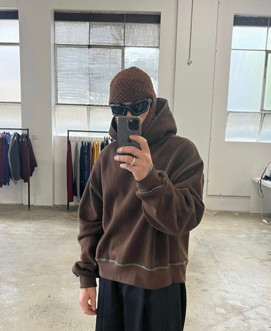 Chunky Ski Balaclava in Brown